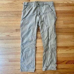 Men's Carhartt Washed Twill Dungaree Pants in Tan